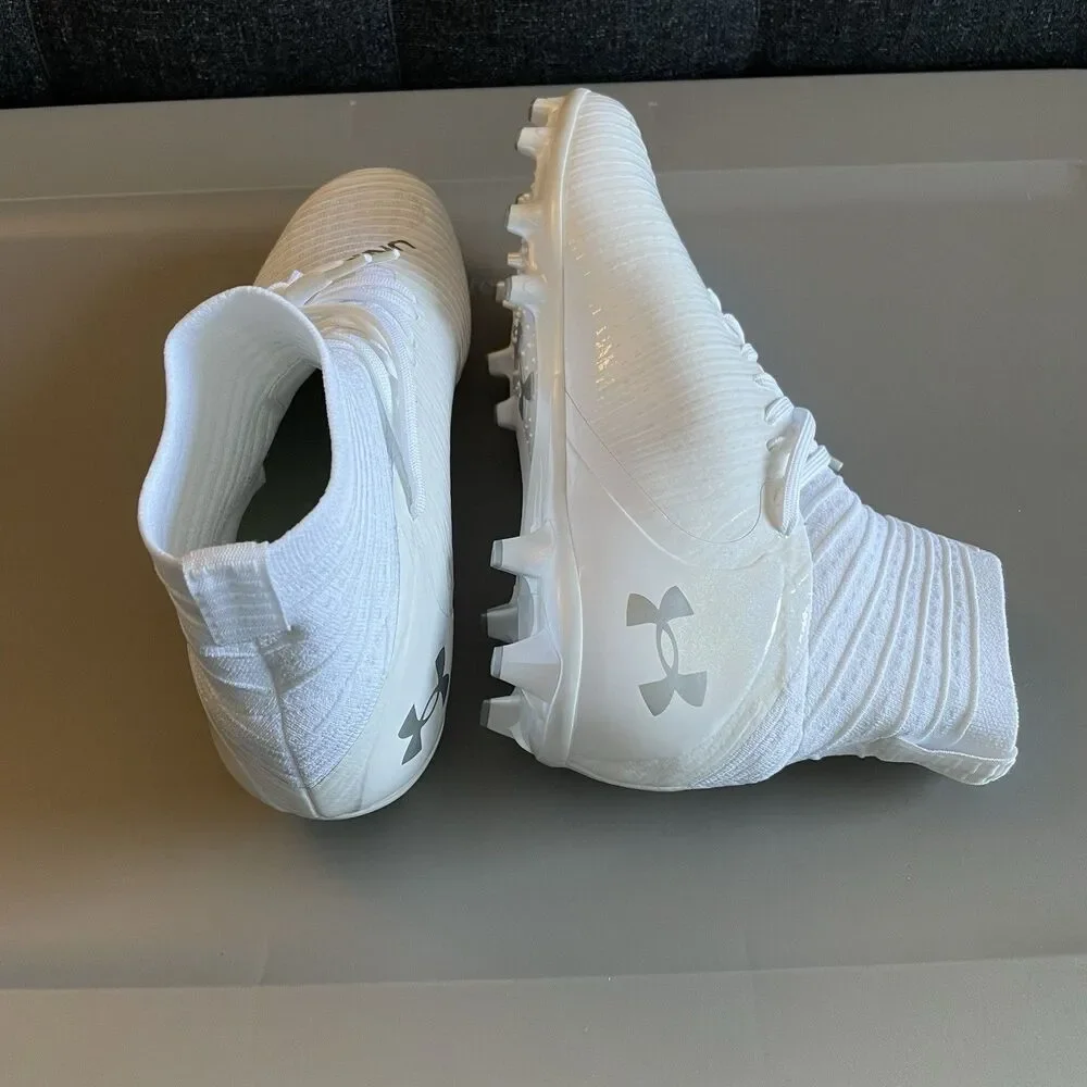 Under Armour Men's UA Highlight 2 MC Knit Football Cleats 3027304-100 WHITE 11.5
